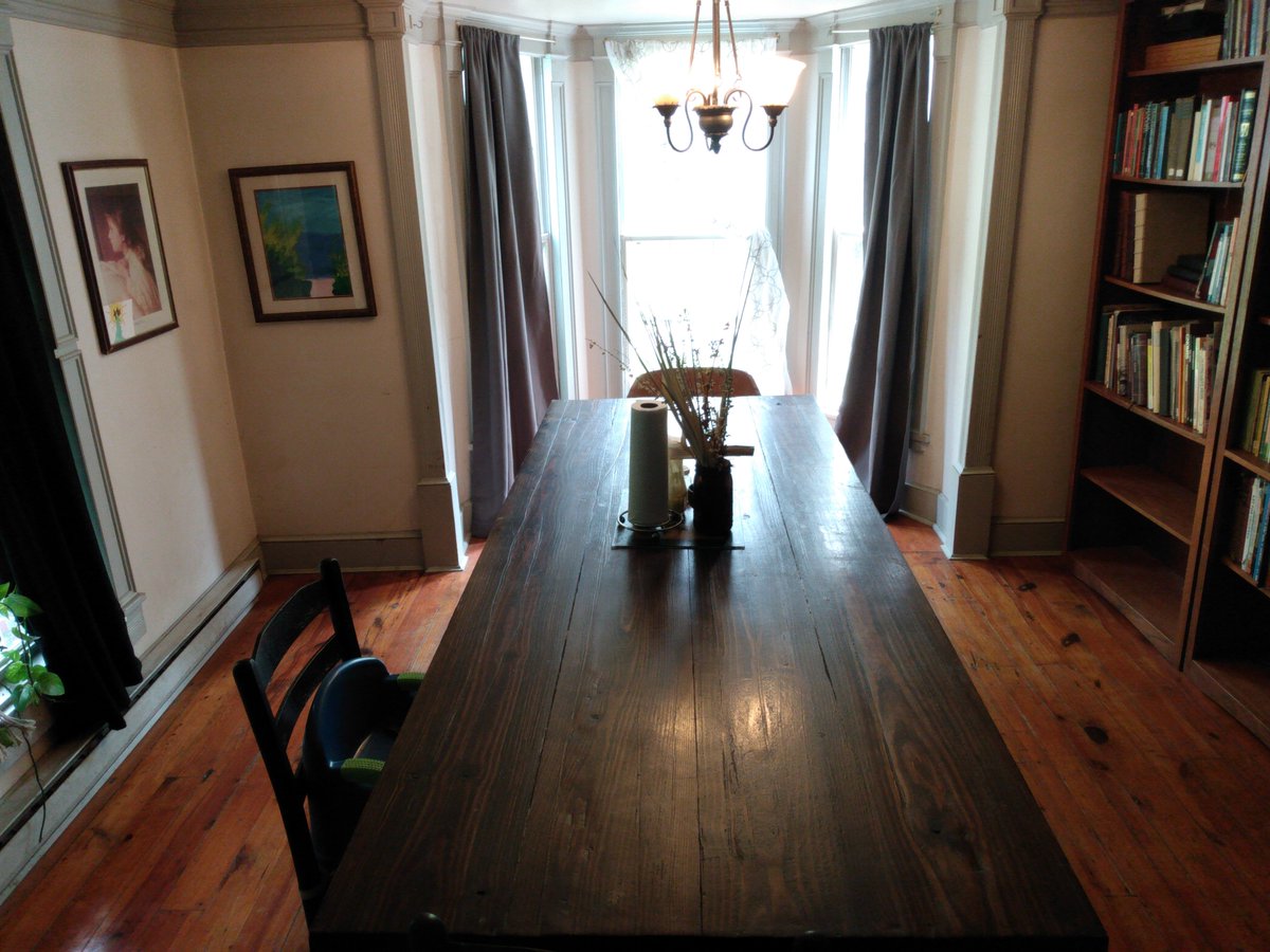 AHomelyHouse's tweet photo. Managing a big household is challenging, no matter what your circumstances are. We have 10 kids living in a 3 bedroom farmhouse cabin from the 1700's. My wife tried a number of approaches over the years with mixed results, and at one point asked me to devise a system for it.  

I opted for a household SOP (standard operating procedure) system based on the kinds of systems we used in the military - there are always lots of people and gear to manage and keep in good order there, usually under less-than-ideal circumstances. We used SOPs a lot - you figure out an effective fix for the problem, codify it, then train all the junior personnel on it. That becomes the way you do things. It's always open for modification if necessary, but it gives you a good baseline that takes a lot of guesswork and the need for micromanagement out of the equation. Once everyone knows how the system works, it can fairly well run itself. Your job as the leader is just to check periodically, retrain if necessary, and enforce the standards.  

For household chores I went through each room one at a time and cleaned and organized it to my standard. I noted down the inspectable areas and tasks for each room, and took photographs. I wrote up a procedure for each room, annotated the photos, and compiled them all into an SOP binder that lives on the family documents shelf. Each older kid is assigned a room, and their first task in the morning before breakfast and school is to set their room in order to the baseline standard. I do a quick check, then we get breakfast and start our day. It usually takes about 5-10 minutes, and it ensures that we are at least starting the day every day with a clean and orderly house. With a bunch of little kids, the order always gets trashed in the course of a day with all the playing and activities. That is absolutely unavoidable, and shouldn't even be something you put any energy into trying to prevent or resist. It is what is. But we can still keep things in reasonable limits and start our day everyday with some neatness and peace of mind - chronically chaotic houses actually contribute to stress levels in parents and children alike.   

The procedure for a room like this is written out on the SOP page for that room: 
Inspectable Standards: 
· No loose items on the floor or table 
· Bags and hang-up items on pegs 
· Books standing (not stacked) on shelves, shelves straight and tidy  

Daily Tasks: 
A. Clear and wipe table. 
B. Ensure no gear adrift on floor or shelves. 
C. Straighten the books on the shelf. 
D. Sweep the floor.  

Weekly Tasks (every Saturday AM, additional to daily tasks): 
A. High dust, dust horizontals 
B.  Shake and vacuum rug  
C. Mop or scrub floor

Monthly Tasks (1st Saturday of the month): 
A. Wash windows with window cleaner 
B. Low dust, including table base C.   

Once each kid is trained on the tasks and familiar with the standards for their room, it can actually happen surprisingly quickly and easily, and becomes part of their habitual morning routine within a few days. We initially did a rotation of rooms on a schedule, but several of the kids found that they preferred just sticking to one room consistently, so that's how we do it now.   

That's how we do it and keep our small house from getting too chaotic with all the people. I highly recommend making an SOP book where you can write everything out and clearly present things like tasks, conditions, and standards. It makes everyone's lives easier. Hopefully that's helpful for you!