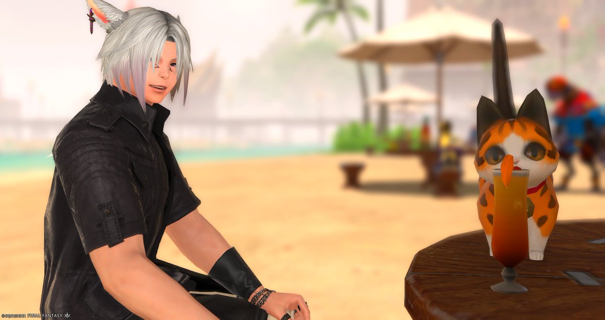AshuFFXIV's tweet photo. おはよう🐾  
気分転換に髪型変えてみた！
 #おはミコ #オスッテ #FF14 https://t.co/BOZfS4zSED