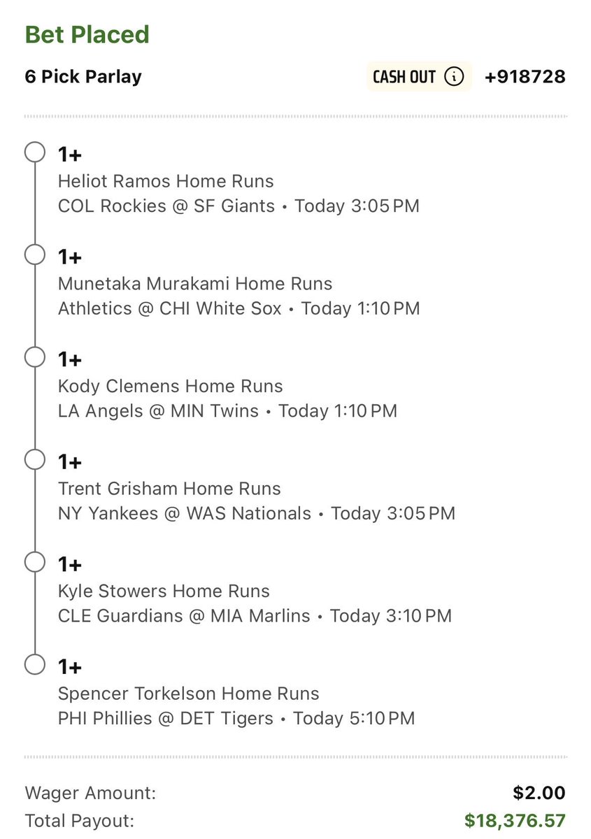 JetLifePicks's tweet photo. This HR parlay is going to win https://t.co/tQlP9G3aqP