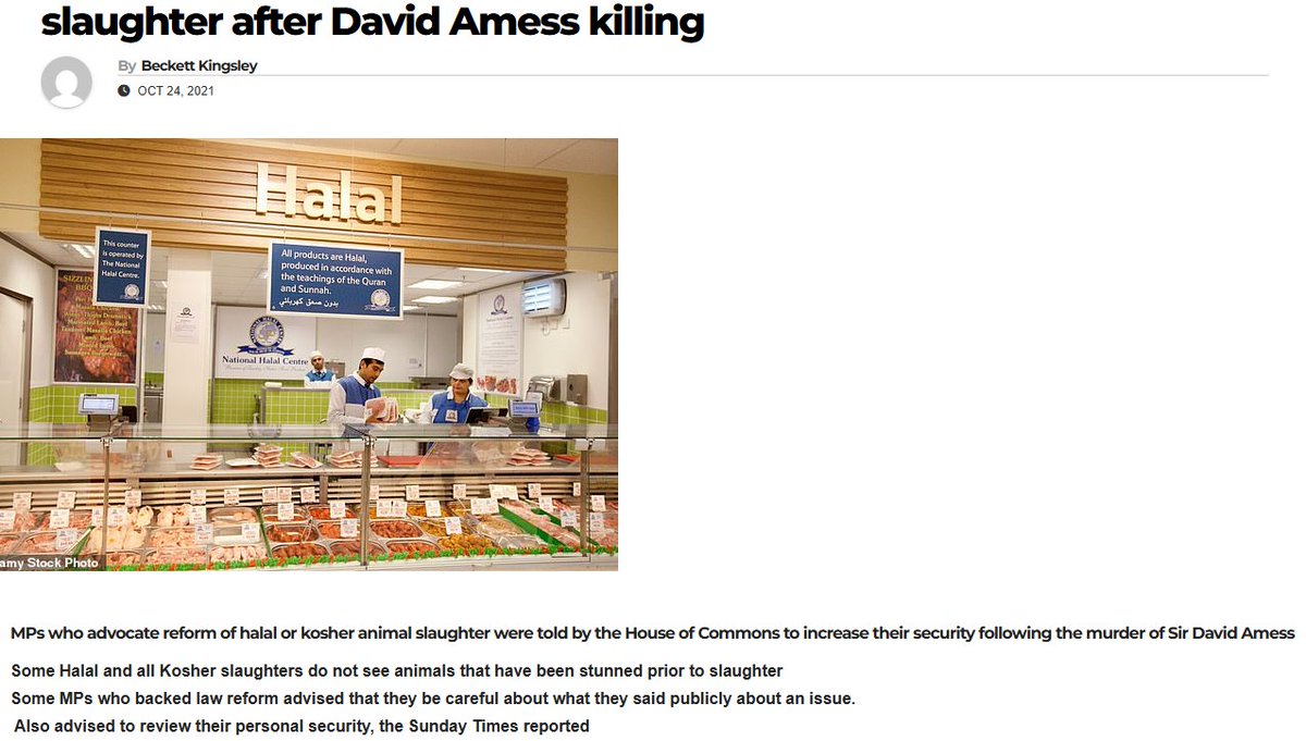 BeekeeperMl's tweet photo. @LunarPharos @Yazooming Key point being missed, or deliberately avoided is that #DavidAmess & #AnnWiddecombe were both defenders of #AnimalRights
They both campaigned to stop #AnimalCruelty particularly #HalalSlaughter! https://t.co/bBeAKrpqyG