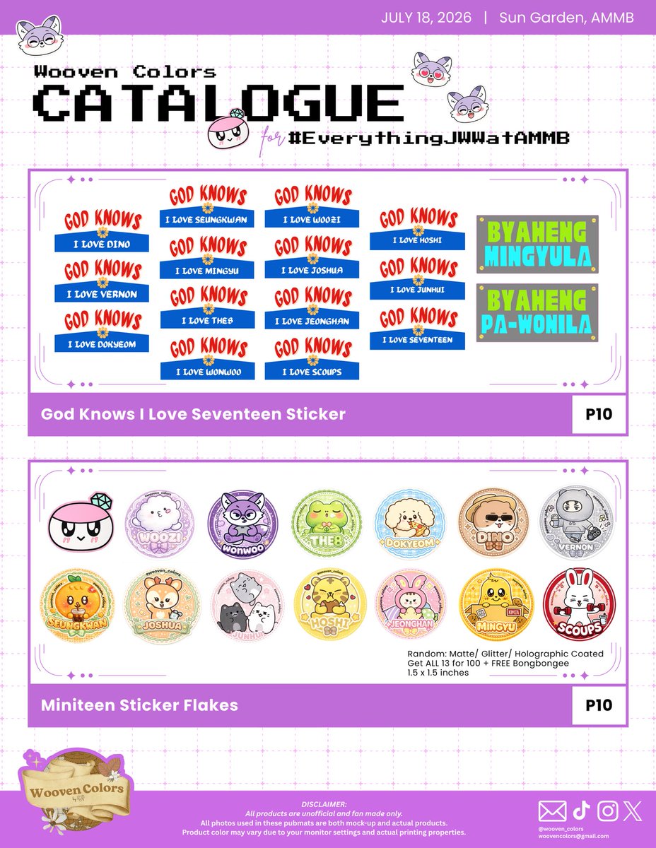 wooven_colors's tweet photo. We're officially opening pre-orders for our #EverythingJWWAtAMMB Collection! Yay!! 

🔗 https://t.co/hZ4FhlAxDo

🛒Pre-order: 07.12-07.16 8pm  
💰GCASH/BankTransfer  
🥡shipping: 07.25.2026
🚗Lalamove/J&amp;T

For queries, just dm us 🫶

Wonwoo JWW CARAT #carattwt https://t.co/ZDy5Fvy0pu