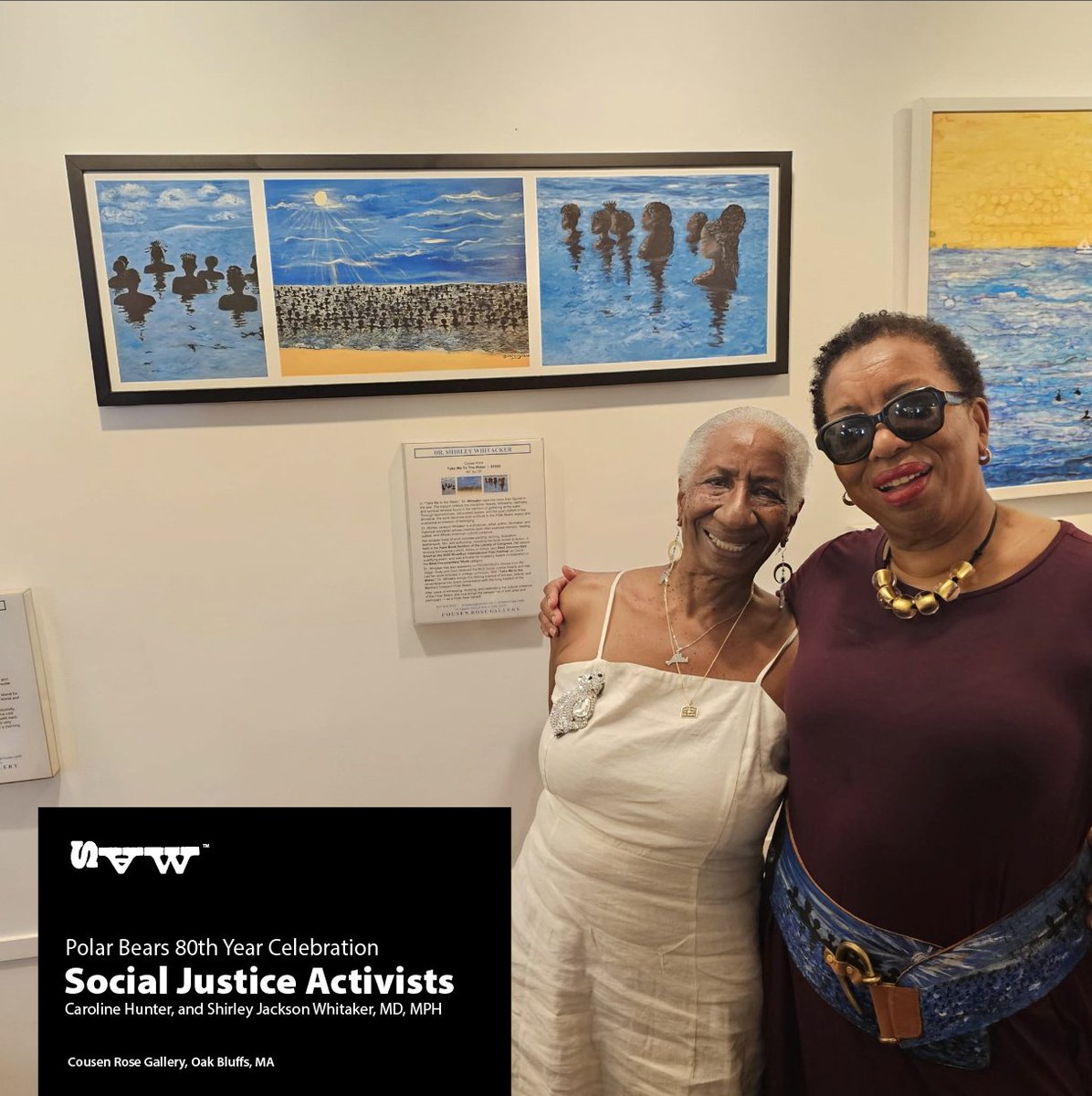 speakingmyname's tweet photo. Social justice activist and lead instructor Caroline Hunter has been with the Polar Bears for 38 years. (Shirley Jackson Whitaker at Cousen Rose Gallery during the Polar Bears 80th Celebration).

Photos: https://t.co/ywWvu4j84n
@followers
#polarbears #blackart #blackhistory https://t.co/xrVC9VgBuw