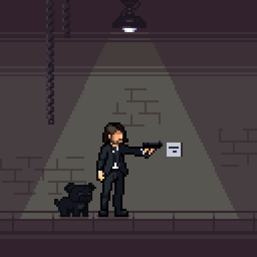 SantoryuMJ's tweet photo. John Wick?

#pixelart #pixel_art #fanartㅤㅤㅤㅤ https://t.co/Spf102pVW0