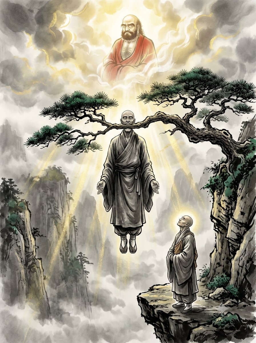 BuddhaBeings's tweet photo. Beyond Words, Beyond Silence - The Mystery of Zen Master Kyogen's Man in the Tree ☸️

In the Gateless Gate, Zen Master Kyogen presents a startling image in the Zen Koan as below:

A Zen monk hangs from a tree, gripping a branch only with his teeth. His hands hold nothing. His feet touch nothing.

Someone below asks, "What is the meaning of Bodhidharma's coming from the West?"

If he remains silent, he fails to fulfil his duty towards the Dharma.

If he opens his mouth, he falls to his death.

What should he do?

Zen does not offer a clever intellectual answer to this. 

The Koan is meant to exhaust the calculating mind itself.

The essential message of this Koan is that Awakening is found not in endless analysis, but in wholehearted presence. True Wisdom is expressed Directly - Beyond the boundaries of the mind.

When the heart is free, even the impossible becomes the Way.

Zen is not asking for the right words and mental analysis here. 🙏

#Buddhism #Buddha #Buddhist #Zen #Meditation #Mindfulness #Dharma #Wisdom #Peace