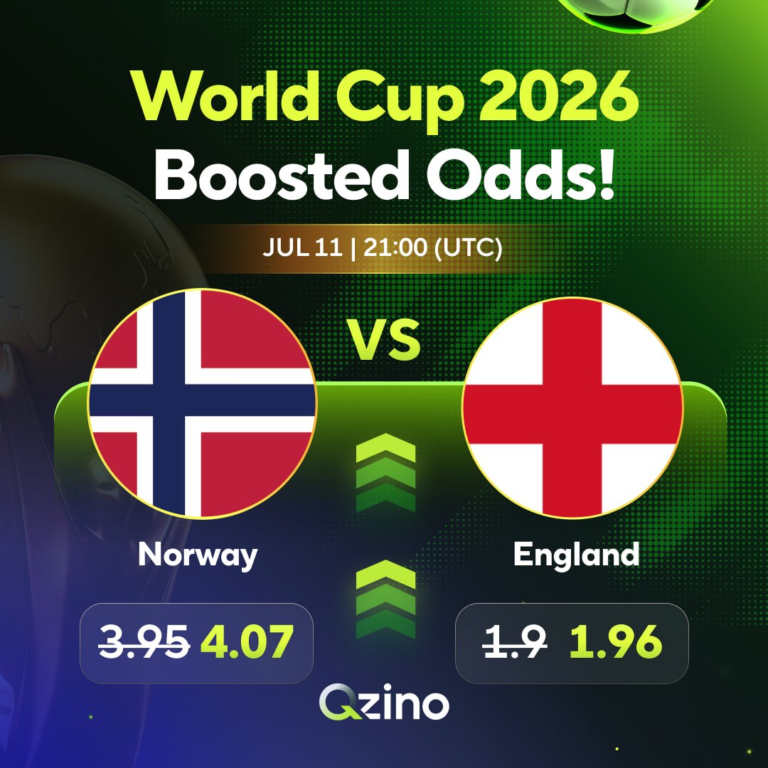 fluxislive's tweet photo. 🏆 Norway 🇳🇴 vs England 🇬🇧

🎁 Start with a free $10 bet using promo code:    
        FLUXFREEBET

👉https://t.co/d7L7g6qjIJ
📷 Use Referral Code: FLUX50

⚽️ Make watching the match even more exciting with Qzino.

Pros:
🟢 No KYC required
🟢 Bets on top World Cup matches
🟢 Convenient crypto deposits and withdrawals
🟢 Leaderboard with a prize pool of $25,000

🏆 TOP-100 players will split the prize pool.