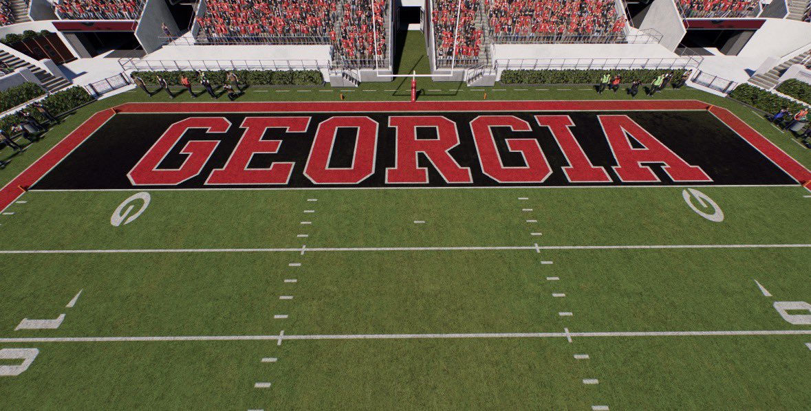 ETGEACOLLEGE's tweet photo. Georgia Blacked Out Endzone. 😪🔥 https://t.co/AGSX533wjY