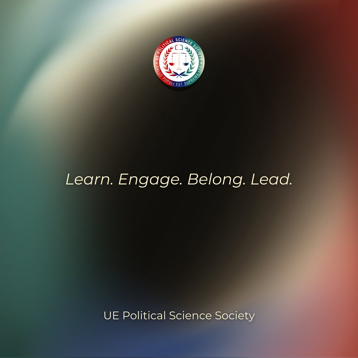 uepssofficial's tweet photo. A new identity. A renewed purpose. One shared mission.

Learn • Engage • Belong • Lead

Welcome to the new era of the UE Political Science Society.

#uepss2627
#politEASTa https://t.co/1La41NZMVA