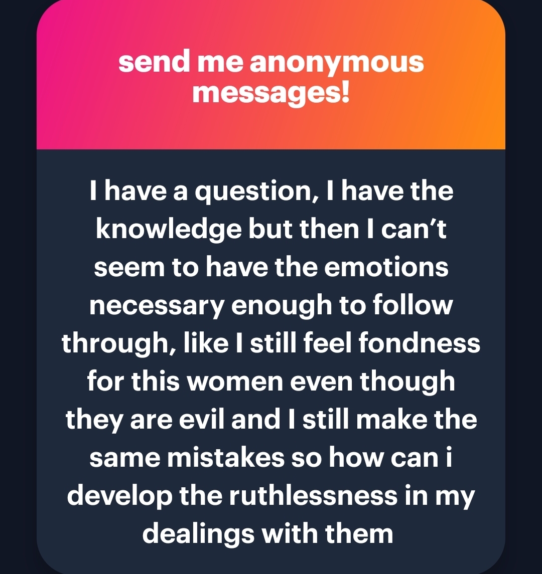yaygha's tweet photo. Who says they are 'evil?'
Who says you shouldn't feel fondness for them?
Who says ruthlessness and affection are mutually exclusive?

You have learned the wrong lessons https://t.co/XvdC8MSgoe