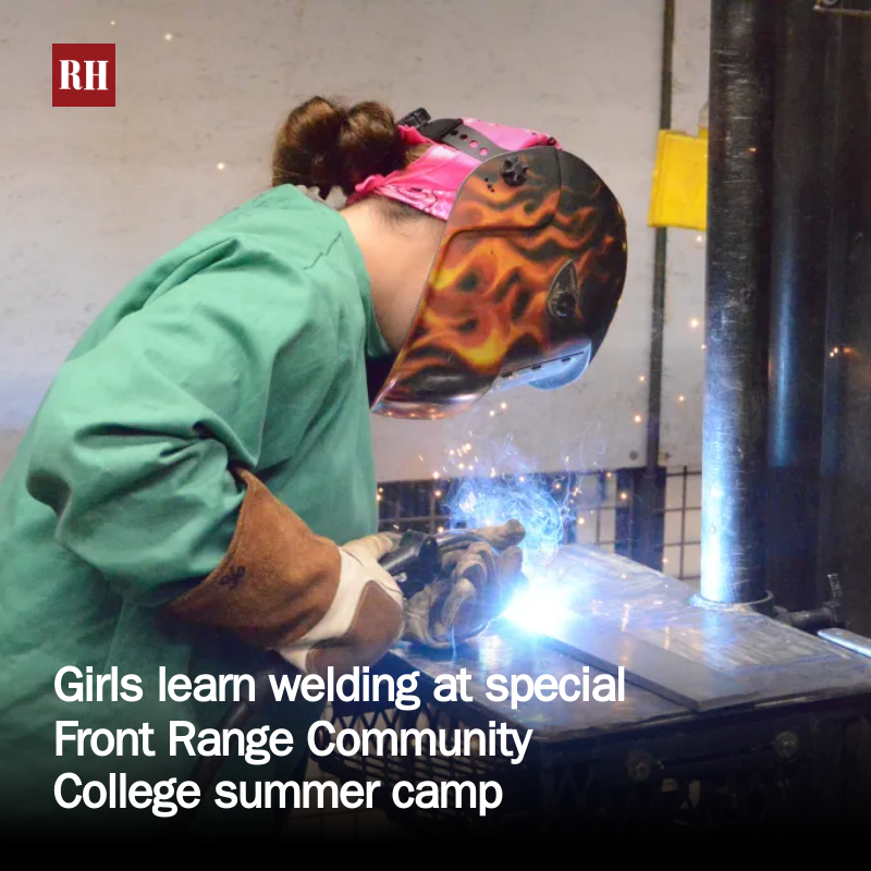 reporterherald's tweet photo. Girls learn welding at special Front Range Community College summer camp https://t.co/q3T0XW2rSE https://t.co/2ZSCMfEZ4v