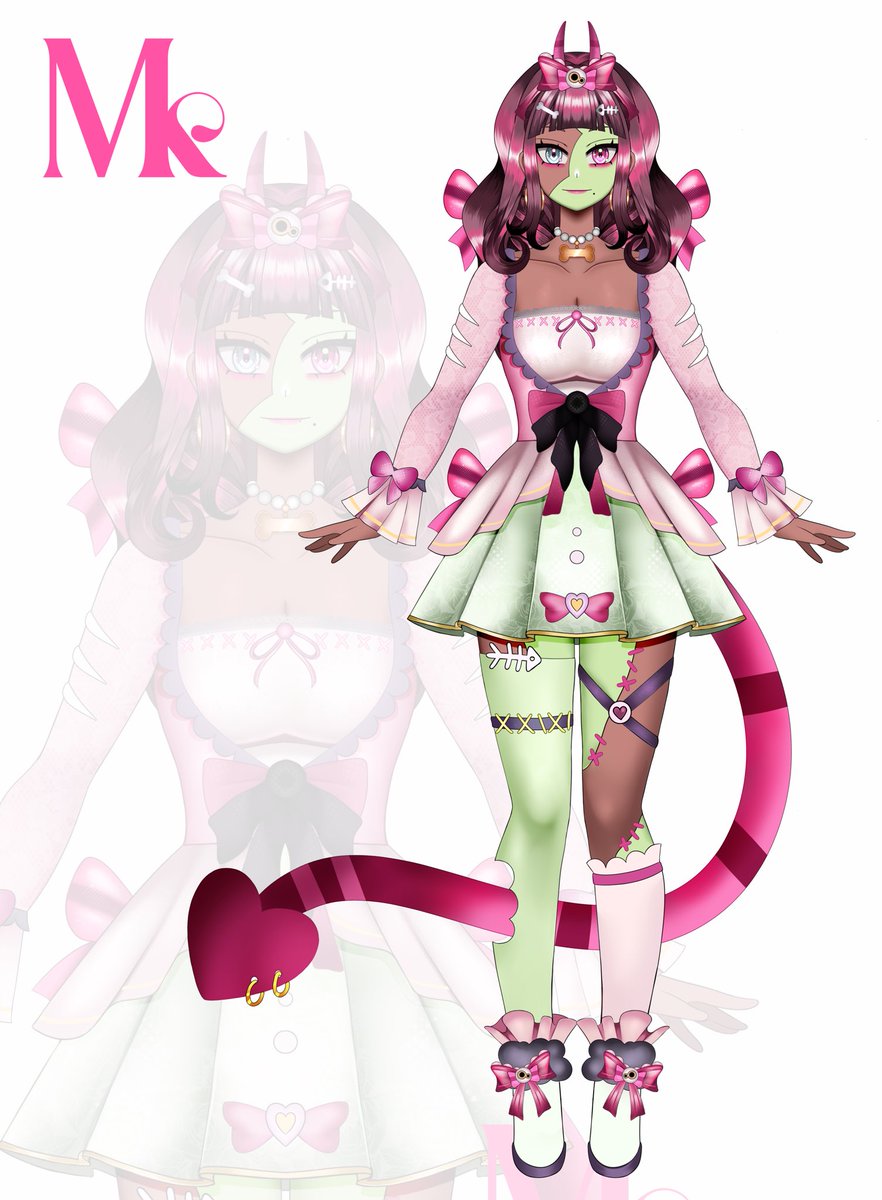 MeikeKalVT's tweet photo. Vtuber model practice for @ZoniBishi Thank you for letting me draw your design!💚 https://t.co/WLrWhdKyE7