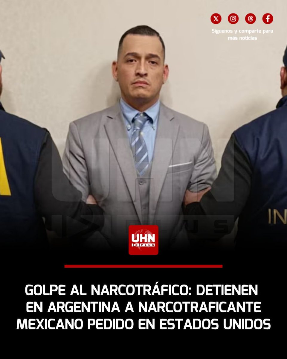 UHN_Plus's tweet photo. 🇦🇷‼️ | La Secretaría de Inteligencia de Estado (SIDE) de Argentina, en un comunicado oficial, informó sobre la captura en el barrio porteño de Puerto Madero del ciudadano mexicano Rodolfo Junior Aguirre Covarrubias, quien permanecía prófugo de la justicia estadounidense desde 2016 por delitos relacionados con el narcotráfico.