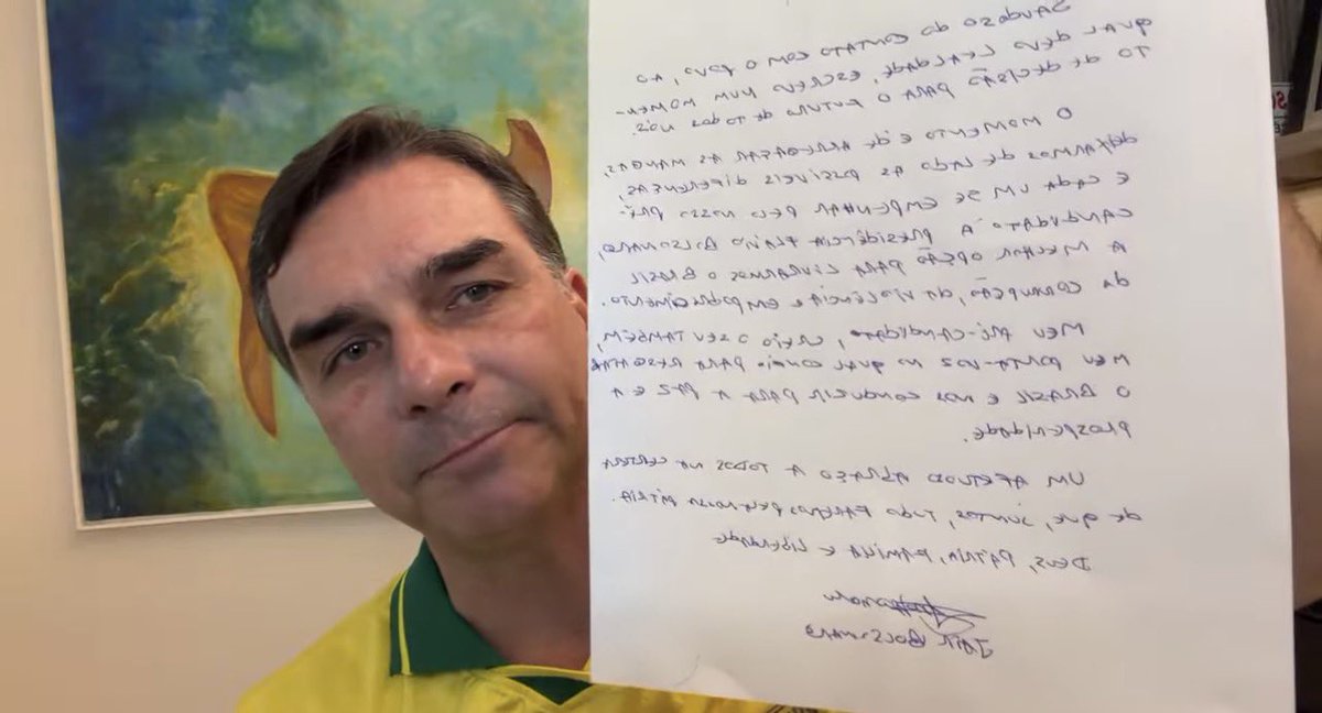 RAINERITA's tweet photo. Primeira imagem da nova carta de Jai Bolsonaro. https://t.co/GLT68bpMfY