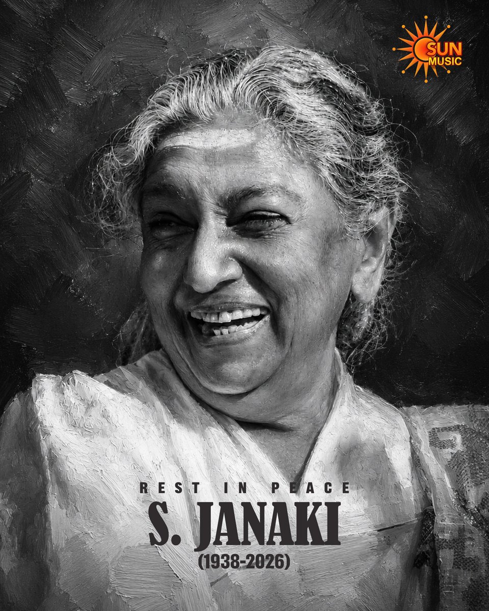 SunMusic's tweet photo. தாயே உயிா் பிாிந்தாயே 💔

#SunMusic #Janaki #RIPJanki https://t.co/3yA1qaOJAI