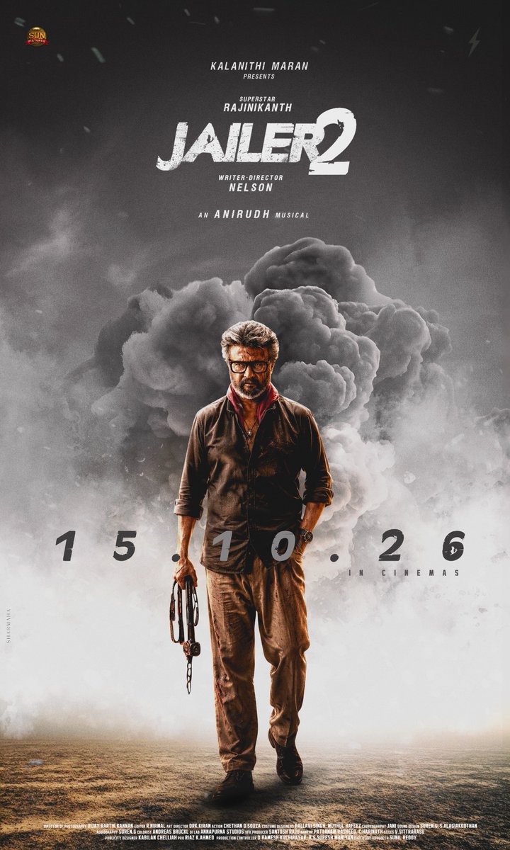 its_sunjaiy's tweet photo. #Jailer2 Poster Work! ⭐️
ALAPPARA KELAPPUROM...!
 #Jailer2 to Storm in Cinemas From Oct 15!

@rajinikanth @Nelsondilpkumar @anirudhofficial
@vijaykartikdop  @Nirmalcuts @ChethanDsouza @AlwaysJani @KiranDrk#PallaviSingh @valentino_suren @kabilanchelliah @RIAZtheboss @sunpictures https://t.co/4mpZsYCEwF