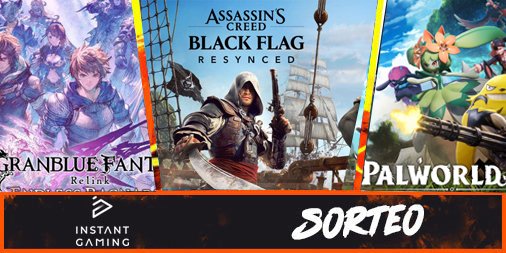 CabraVoladoraST's tweet photo. Estamos a Julio de 2026 ya en pleno verano. Así que sorteo mensual del patro @InstantGamingES 

Como siempre:
Entrar, participar, RT y demás para más % de ganar.
El ganador le llega un correo y escoge juego. Gracias.
https://t.co/NTLpBq7T4k https://t.co/TfatMH9IwX