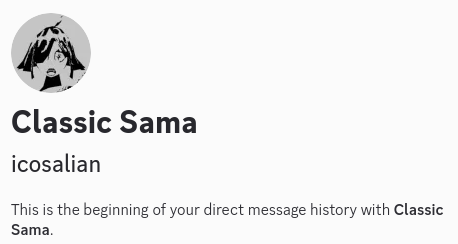 ClassicSama's tweet photo. to all none who will be concerned about this, some schmuck is impersonating me on  discord, report that goober into oblivion please, i don't believe @discord will care about silly little things like impersonation and identity theft of a small artist like me https://t.co/xFnaIaAw3S