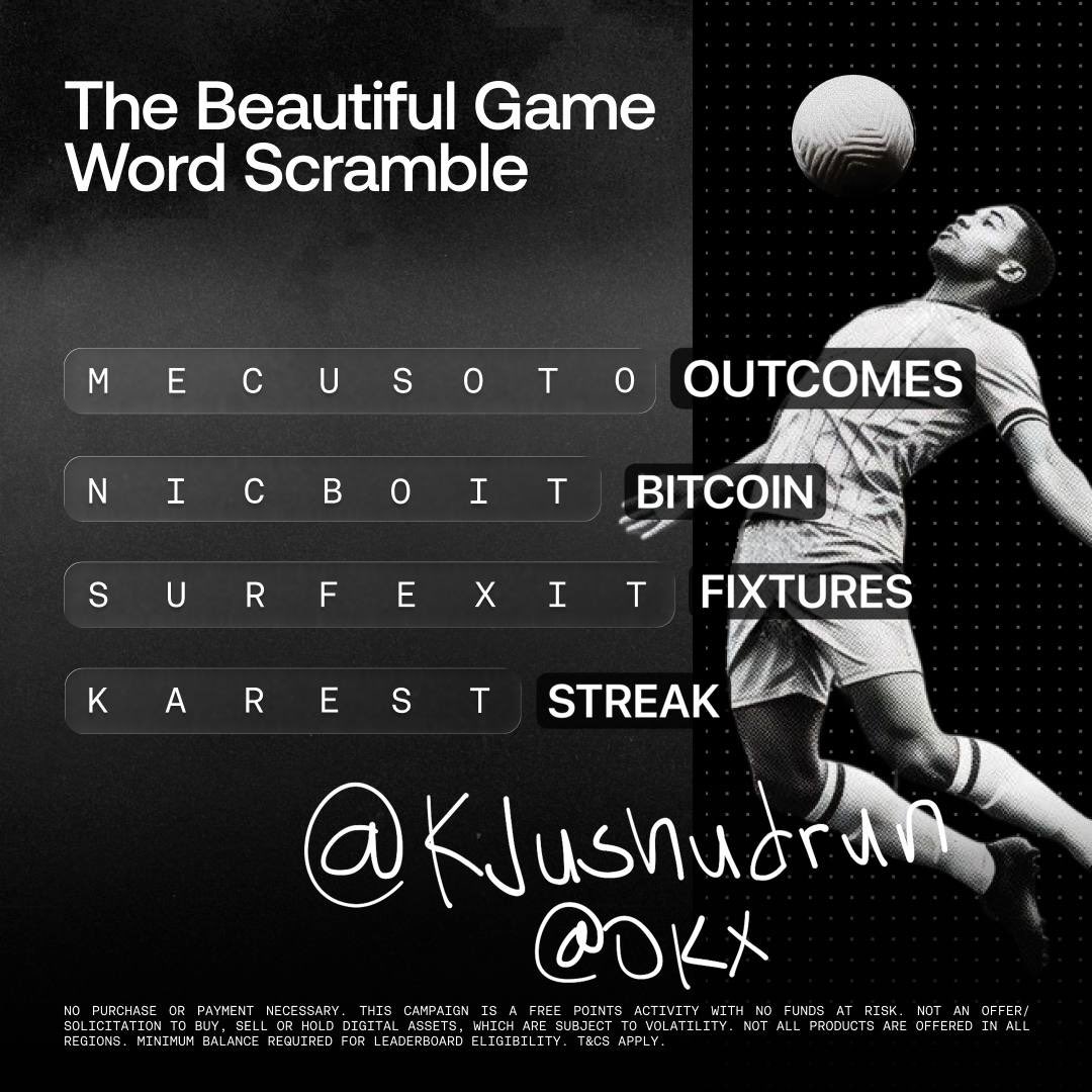 KJushudrun's tweet photo. @okx LIVE LAUGH LOVE @okx 🖤

OUTCOMES
BITCOIN
FIXTURES
STREAK https://t.co/O9Ru9wGypv