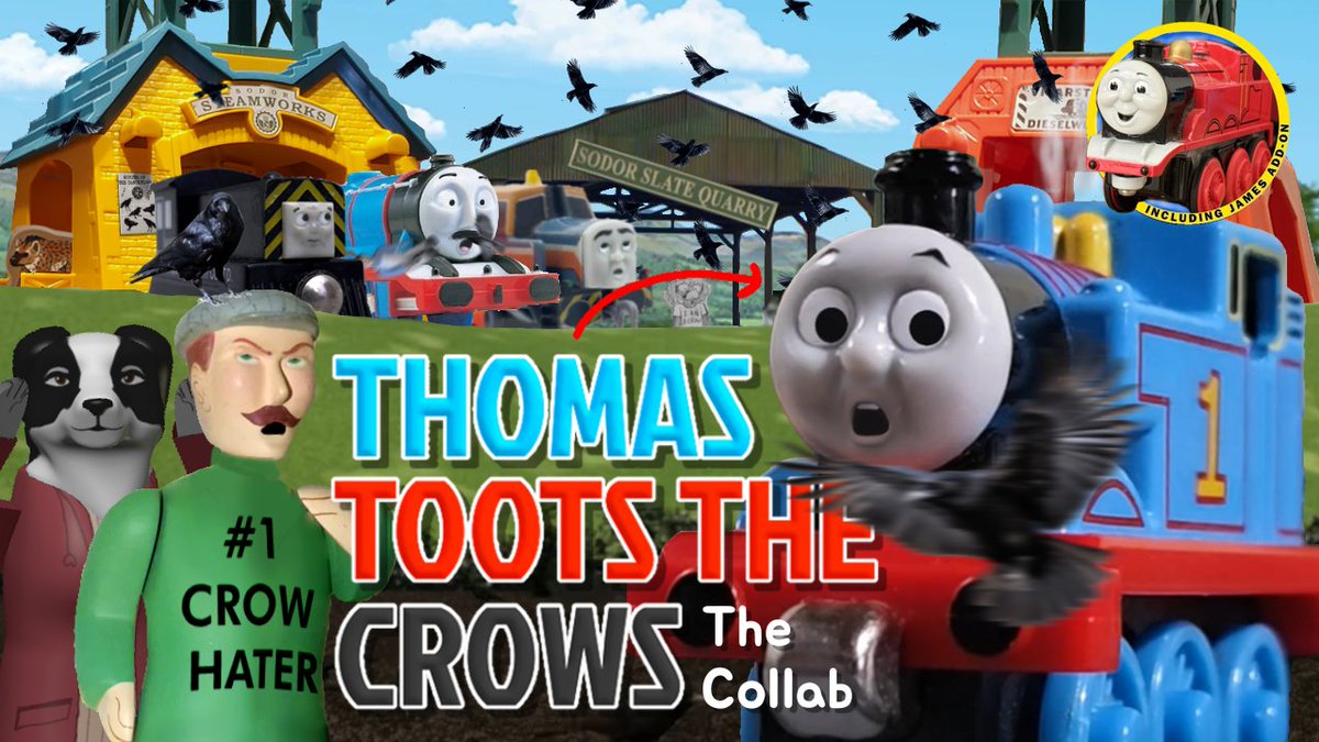 phoenixash49's tweet photo. well butter my butt and call me a biscuit! the thomas toots the crows collab is premiering in about 40 minutes! get your ticket and hop on board for train loads of crow fun!

https://t.co/Uk6WwpHtMQ https://t.co/s1EfnOcNUh