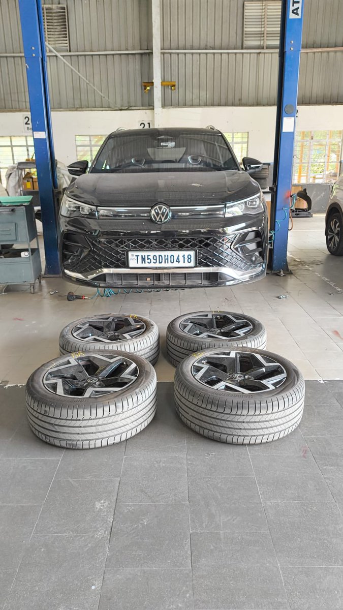 AlaguGaneshS's tweet photo. This is precisely the vague response I have been receiving, while my ₹60 lakh+ Tiguan R-Line continues to remain unusable in the workshop since June 16. Photographs attached.

A simple, clear written response from Volkswagen India’s central technical team—confirming either the availability of the OEM 255/45 R19 tyre or a tested and officially approved alternative—could have saved enormous time, money and distress.

I formally raised this matter by email on July 7 and again on July 8, yet there was no timely or technically responsible response. Instead, the continued silence forced me to independently explore an alternative tyre size. The 255/50 R19 subsequently rubbed against the front strut and was damaged, creating an avoidable safety risk and further financial loss.

This was not caused by lack of patience from my side. It was caused by Volkswagen India’s lack of urgency, ownership and technical guidance regarding a safety-critical component.

Please do not merely say that “every effort” is being made. Kindly provide a specific written answer from your technical team:

By what date will the OEM 255/45 R19 tyres be supplied?
What officially tested and homologated alternative is approved?
Will Volkswagen bear responsibility for the additional losses caused by the delay and lack of guidance?

Premium after-sales support requires action, accountability and clear technical communication—not generic social-media assurances.