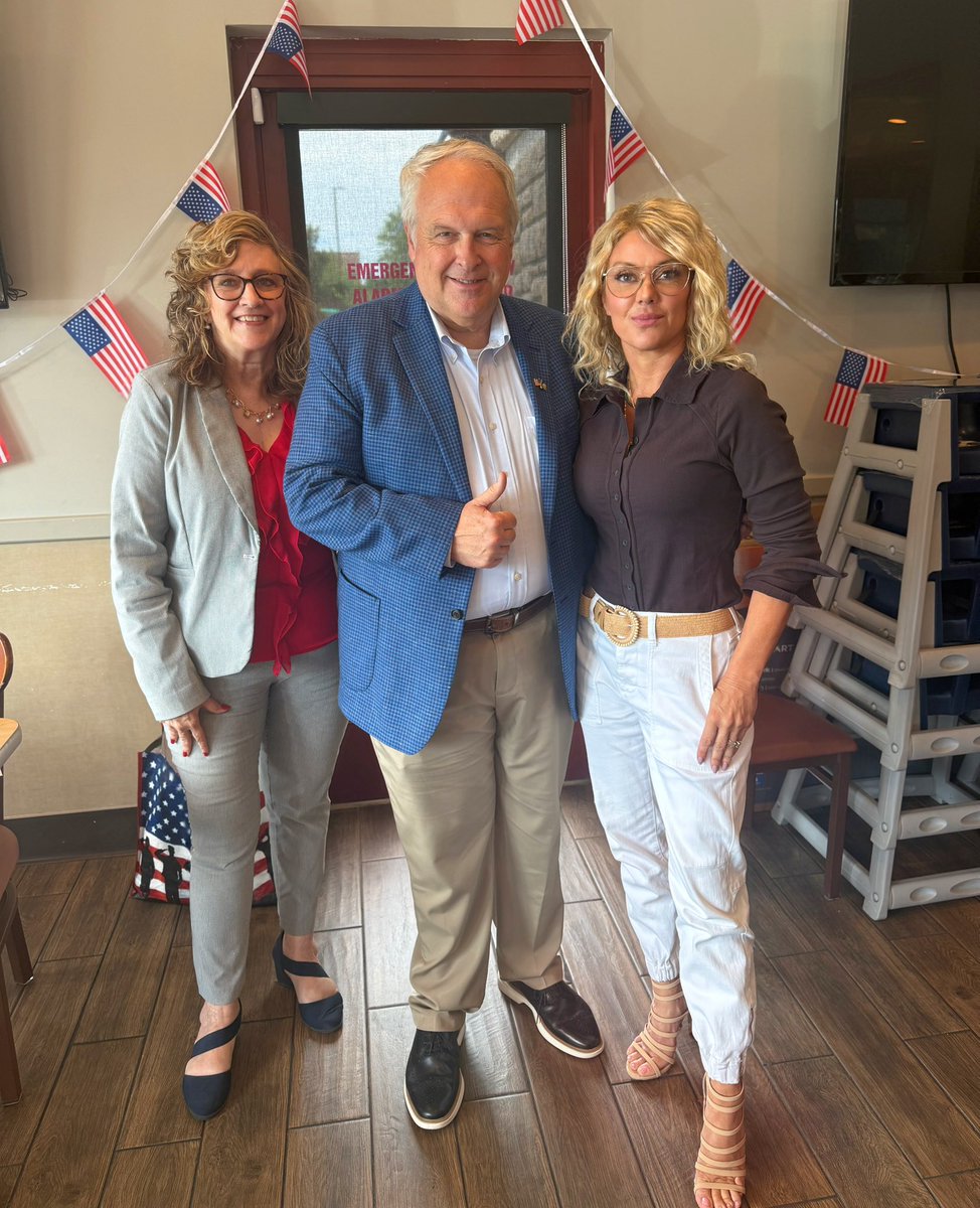 SloanRachmuth's tweet photo. The sidelines are for spectators.
Winners get in the game.
When republican volunteers, candidates, and activists come together to STOP the radical left from destroying NC, momentum starts and victories are won.
Thank you @wakegop for firing up the base this morning with @donbrownfornc and Andy Nilsson! 🔥 #ncgop
