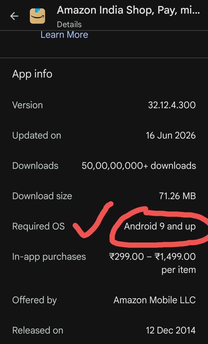 IM_DG007's tweet photo. @AmazonHelp No, you aren't offering the best. If you were, why haven't you updated it in the Google Play Store? Your policy should be transparent. Update it rather than misleading customers.Thank you. EOD.😒   @GooglePlay https://t.co/qyBZRYQYX1