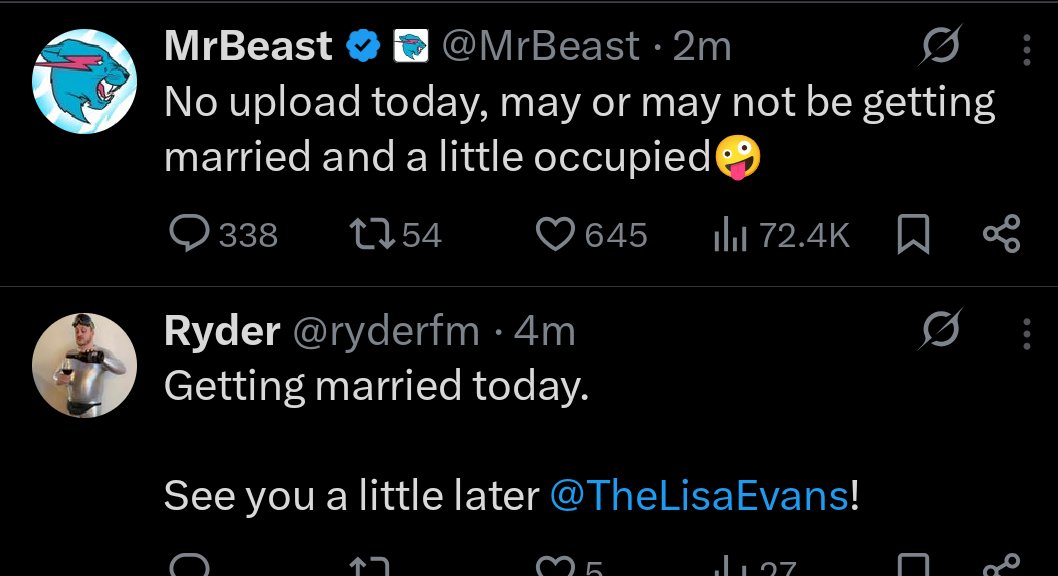 brandini37's tweet photo. @ryderfm @TheLisaEvans This is how I find out you're actually Mr Beast?? https://t.co/BGsEAK67j2