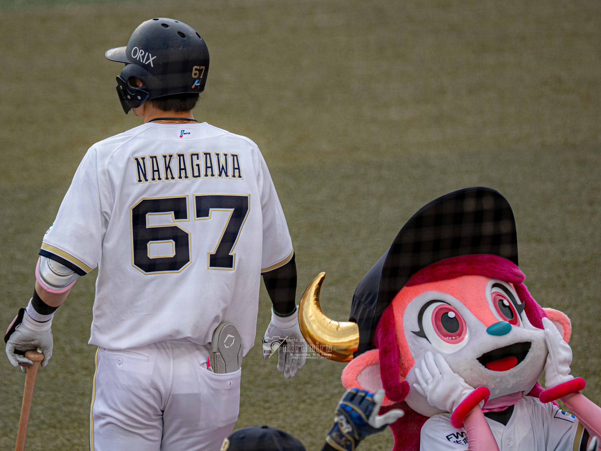 mirumiru_Fs23's tweet photo. 円陣の後、けーたに頭ポンされて、とろけてる女子がいた🫠

#バファローベル
#中川圭太
📷20260711 zozo https://t.co/HEthLJb6pk