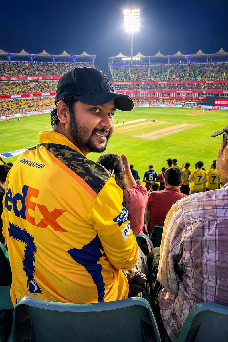 TheInja11's tweet photo. 📍30 March 2026
         RR vs CSK

My first-ever CSK match from the stadium. 💛

A dream come true at Barsapara Cricket Stadium, Guwahati.

A memory I'll cherish forever. 🦁🏏

@ChennaiIPL 

#CSK #Whistlepodu #IPL https://t.co/iu50IzLzW6