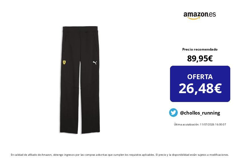 chollos_running's tweet photo. ❌ Precio recomendado: 89,95 € 
💶 OFERTA: 26,48 € (-71%)

✅ Cómpralo aquí 👉 https://t.co/JtgBAsBLj7

Ferrari - Pantalones Deportivos Puma Negro

 #pantalones #runninglovers https://t.co/DiVvSeoLRX