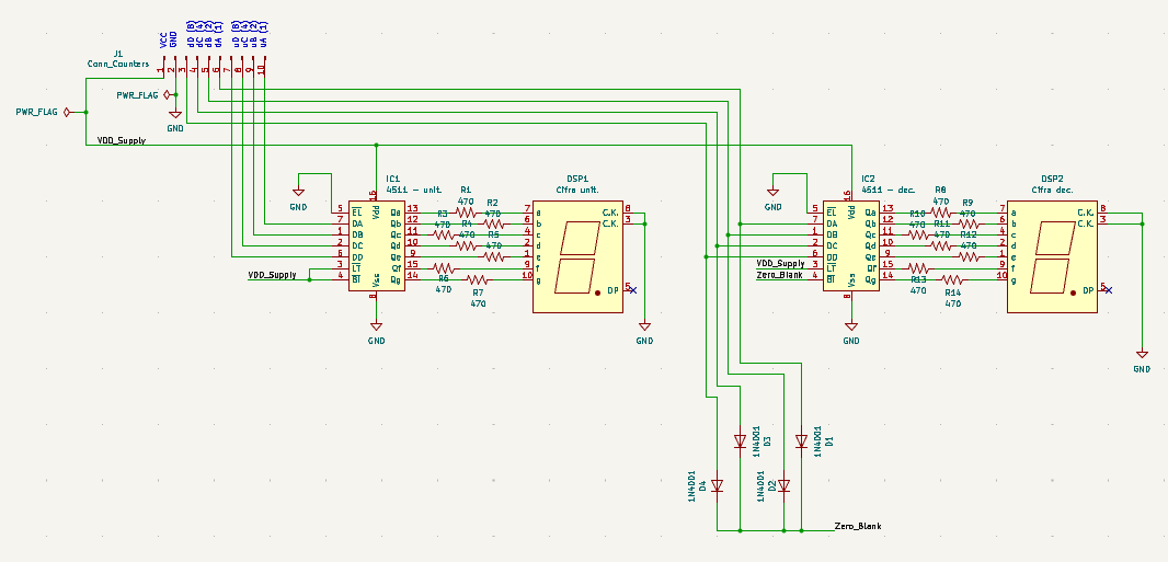 renatomite's tweet photo. Ecco lo schema del #circuito #elettronico per i display punti e il power switch, anche questi realizzati con #Kicad @kicad_pcb - Anche se è un #hobby ci tengo a fare le cose per bene. https://t.co/EtqoP9L3JR