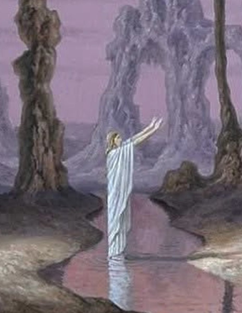 nissnickmich's tweet photo. “El encuentro con la esfinge” (1975). Obra del pintor neerlandés Johfra Bosschart #arte #pintura #esfinge #edipo #mitologia #curiosidades #11julio https://t.co/Used4yO4S3
