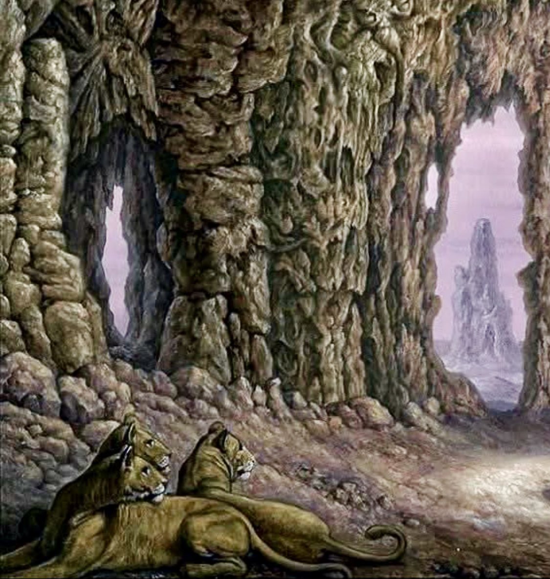 nissnickmich's tweet photo. “El encuentro con la esfinge” (1975). Obra del pintor neerlandés Johfra Bosschart #arte #pintura #esfinge #edipo #mitologia #curiosidades #11julio https://t.co/Used4yO4S3
