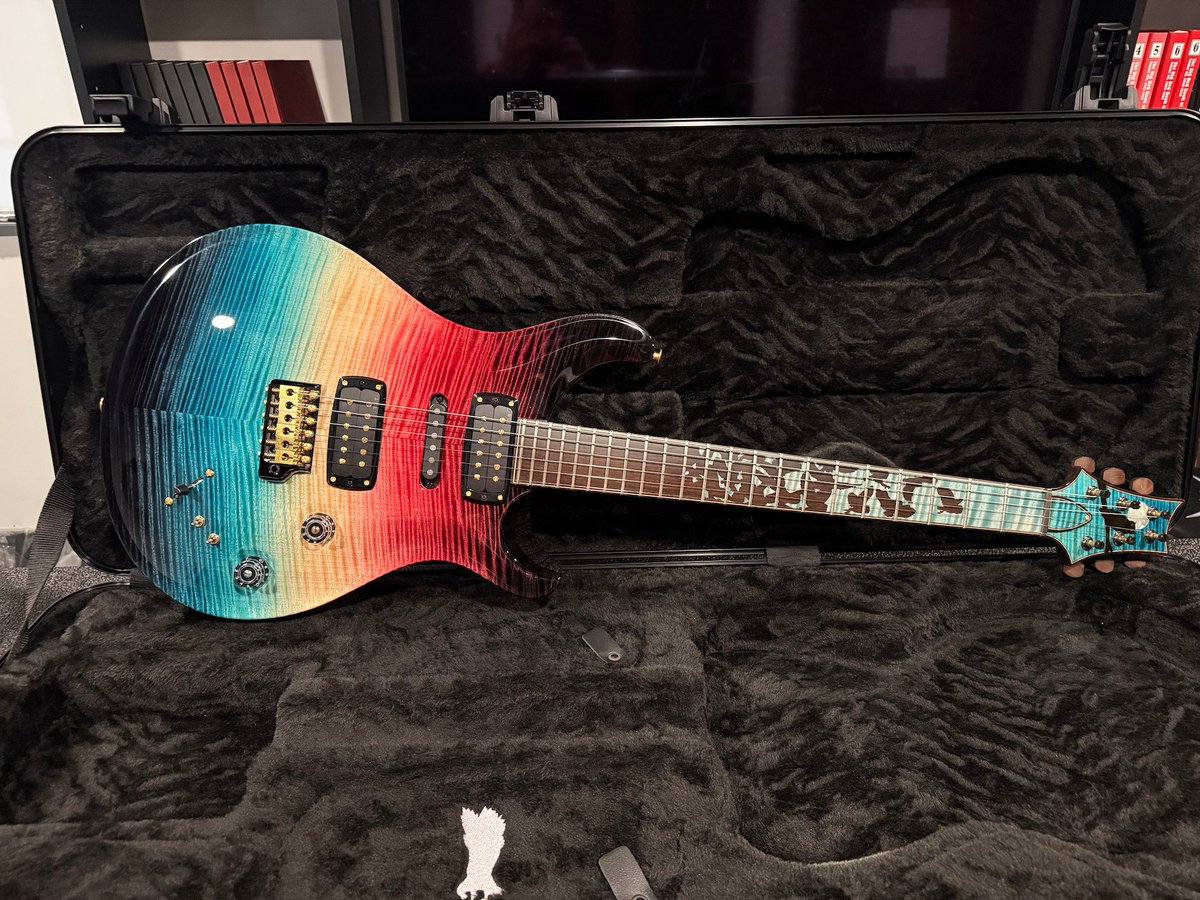 SweetwaterSound's tweet photo. Every detail matters 🤘 The @prsguitars Private Stock #12038 Modern Eagle V pairs hand-selected tonewoods, premium appointments, and incredible tonal versatility in a one-of-a-kind guitar. 
https://t.co/nMyZ77ASfz 
#musician #musicgear #music https://t.co/S7fKsW3zCz
