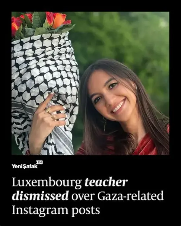 Abuyousef's tweet photo. Teacher Fired in Luxembourg over Instagram Posts on Palestine
Mahmoud El-Yousseph
July 11, 2026
📷 📷
https://t.co/ic1UR1ries... https://t.co/bz2u93CO1Z