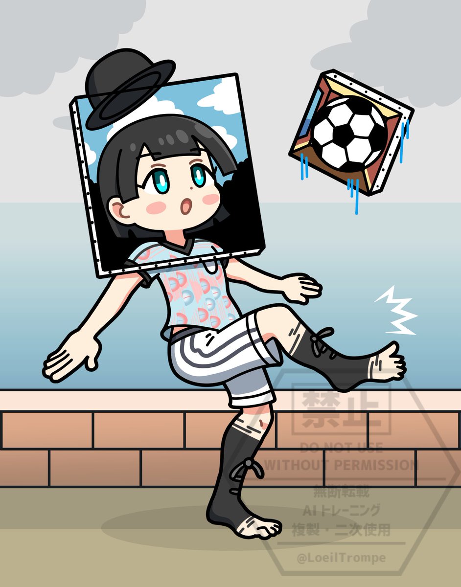 LoeilTrompe's tweet photo. ベルギー代表のユニフォームを着るマグリットちゃん https://t.co/JFX4nNLrzR