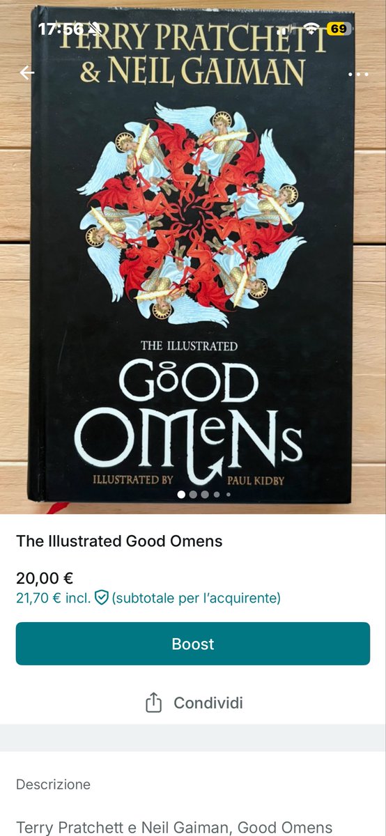 gemmadiciliegio's tweet photo. Helloo I’m selling The Illustrated Good Omens for 20€ on Vinted 👀 https://t.co/tPej33pH95 https://t.co/Hajowh5Ma3