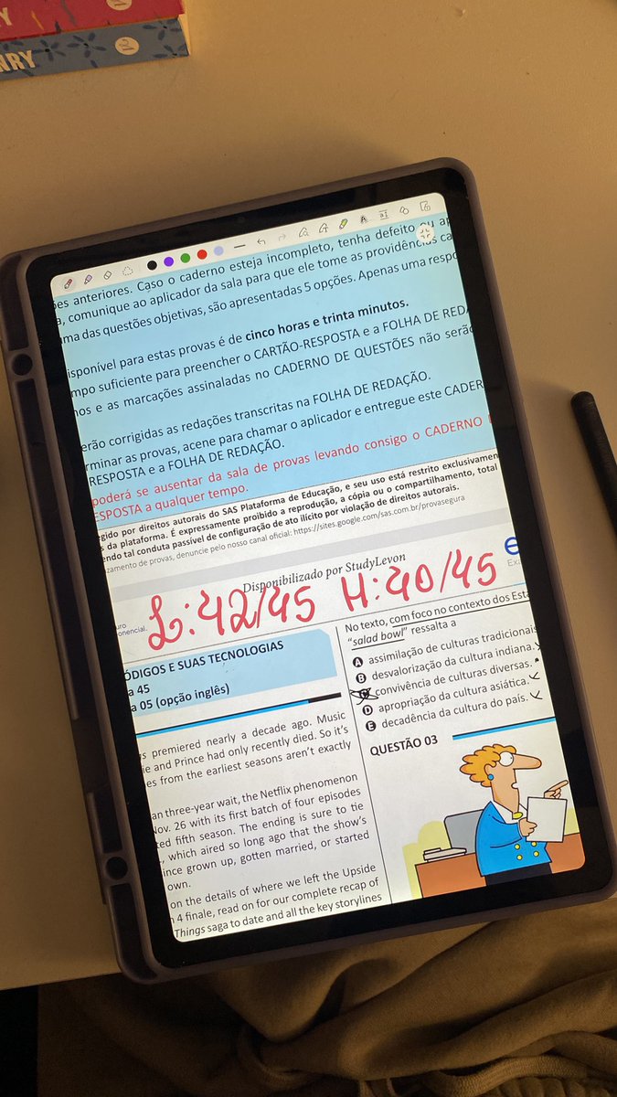 Samiiistudy's tweet photo. Simulado de hoje: 42/45 em linguagens e 40/45 em humanas, terminei a prova em 2 horas!!! To feliz com o resultado e o tempo https://t.co/qTOmknt2IA