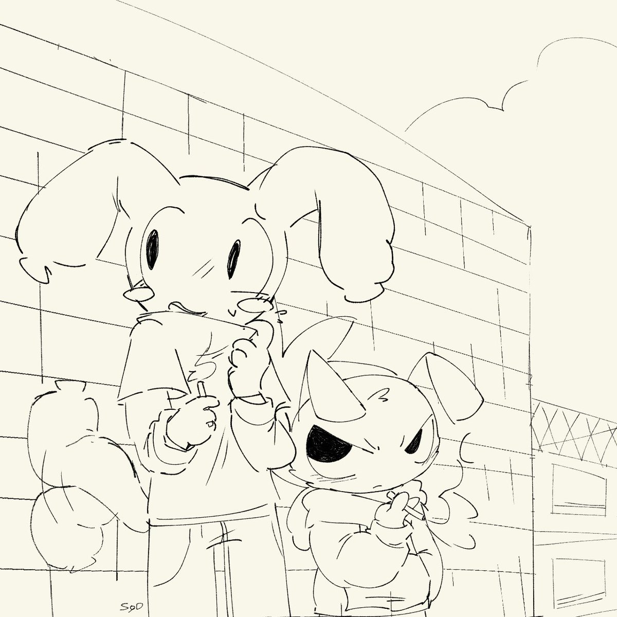 chicenky's tweet photo. chicenk work on your fanfic! yeah chicenk work on artfight!   chicenk draw us smoking in an alleyway together YES KILLJOY https://t.co/7u2daRWs3z