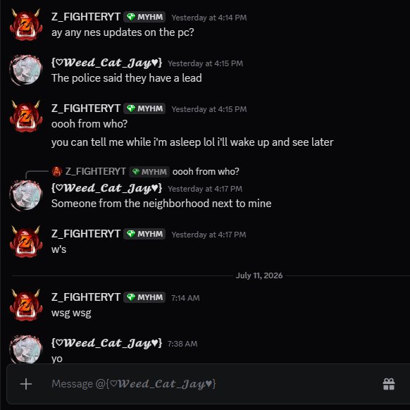 Z_Fighteryt's tweet photo. News update on the pc so jay said the the police are closer to finding the person who stole it because of a lead from a next door neighborhood i'm hoping some justice can be put onto this gut for stealing what i worked hard to earn https://t.co/ukCR6xuqWD