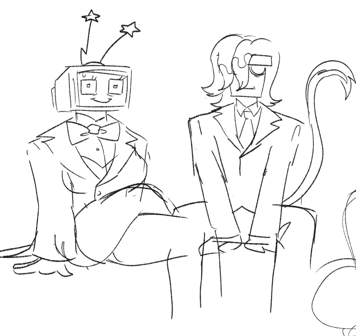 noia2depth's tweet photo. on a srs note, sketch dump while i continue working on stuff Ft. Vee, Brusha (both toon + Twisted) n Twisted Sprout 

Brusha designs by /TophatTater 
#dandysworld https://t.co/RdPJqZfTED