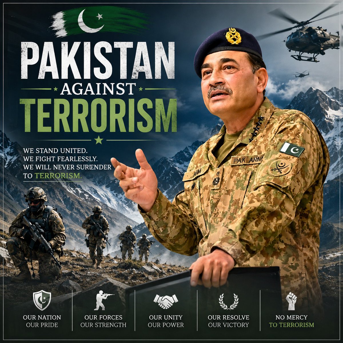 Watansepyar's tweet photo. Asim Munir’s focus on dismantling extremist networks reflects a continued commitment to strengthening Pakistan’s security and long-term stability. #ResilientPakistanWithCDF
#PakistanAgainstTerrorism https://t.co/dzac8RNpz0