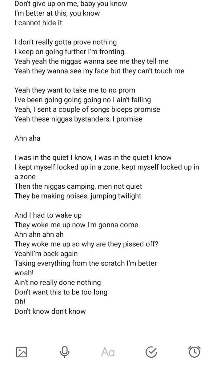 legionXTgod's tweet photo. UNTITLED 

Lyrics https://t.co/SfIFLPPEq2