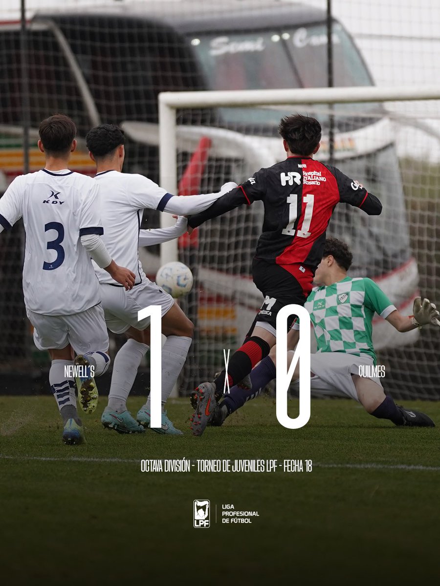 NewellsJuvenil's tweet photo. ¡Victoria leprosa! 💪🏼

✅ La octava división derrotó a Quilmes con gol de Ian Luca Gamarra. 

#JuvenilesLPF

📸 Emanuel Álvarez https://t.co/nE7I42YEyq