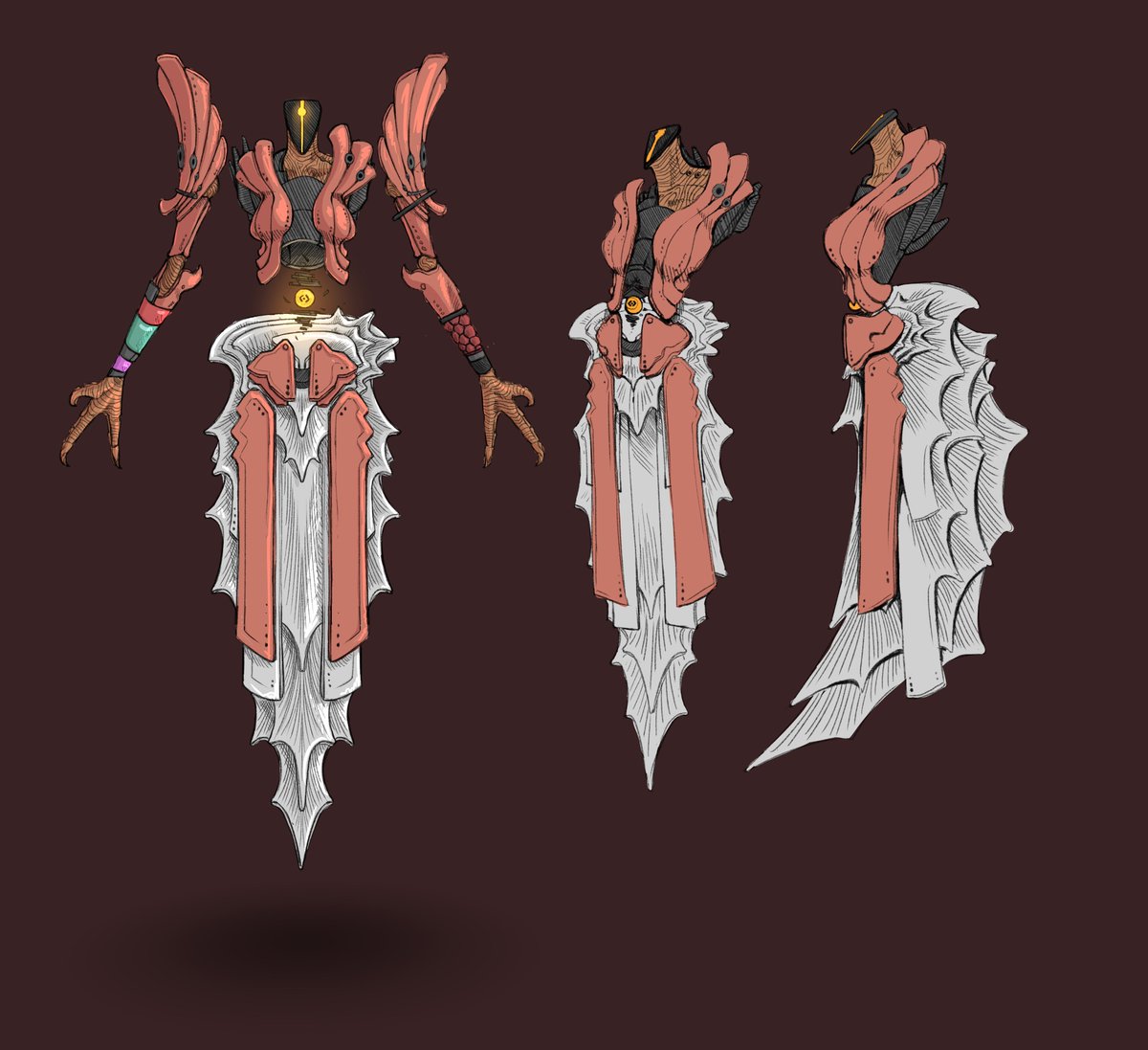 edgeVoracious's tweet photo. Concept sketch for a new Dread unit I paper designed a while back called a Flayed.

Meant to be a Wizard/Chieftain tier combatant for the Dread that focuses on area denial. Leaves behind a Corrupted Ghost after death that detonates into one of the Witness' Resonance attacks. https://t.co/MdVQSQdRED