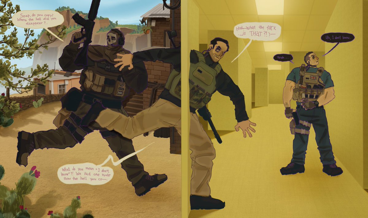 YAKUbut3uuu's tweet photo. 📞”Captain, we're in the Backrooms”
Based on the sixth mission of #codmw2 "Cartel Protection" and #backrooms
Working hours: 11 fucking hours and 20 minutes
#callofduty #art #simonghostriley #johnsoapmactavish #alejandrovargas https://t.co/U4YDQNxJL0