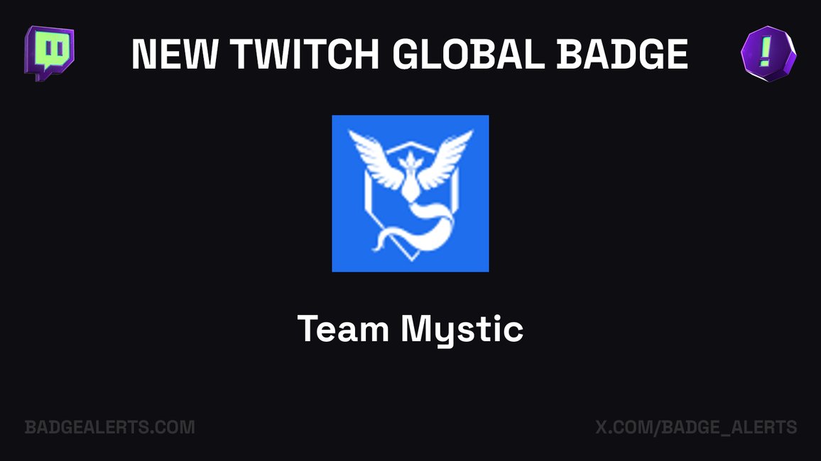 Badge_Alerts's tweet photo. Twitch global badge added: Team Mystic https://t.co/CK9uXJwORu
