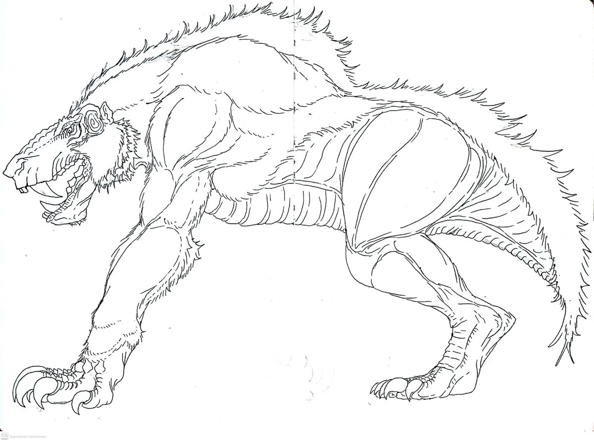 john_bernasol's tweet photo. Werewolf but it's Inostrancevia https://t.co/sgLgTu7iDc