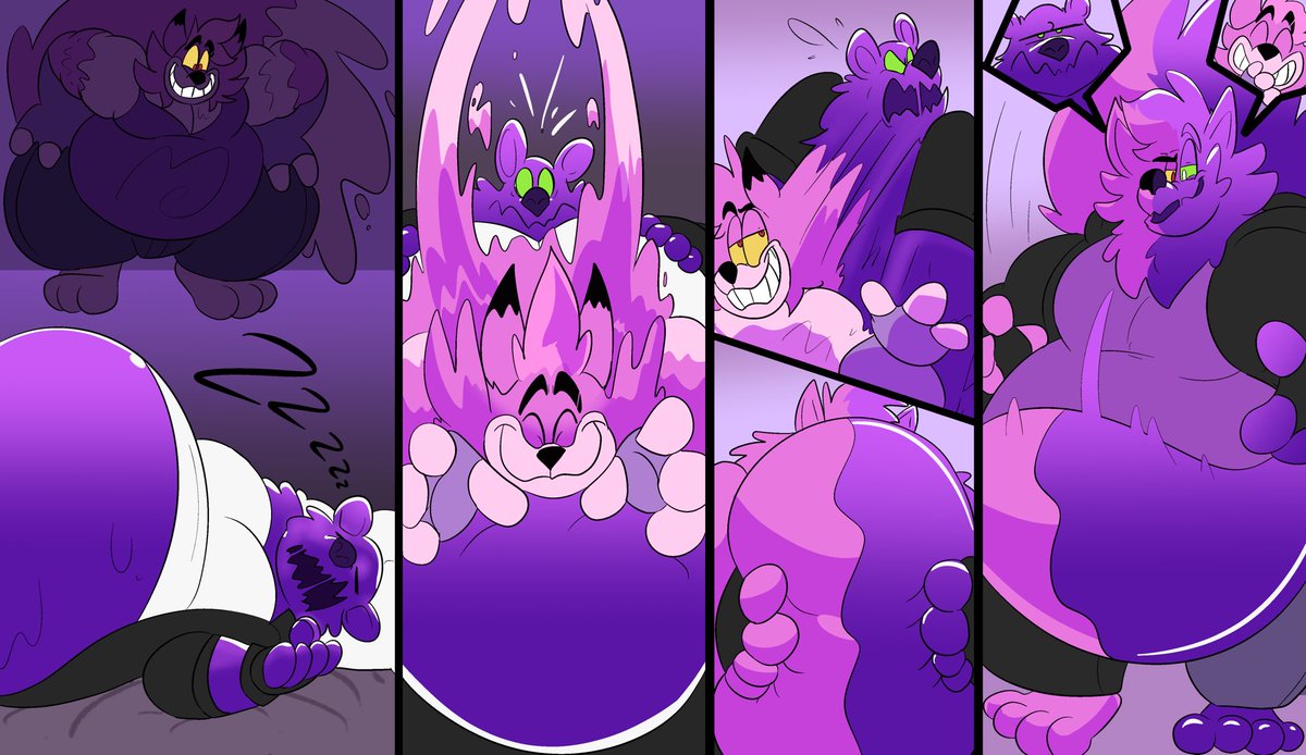 JFieracreator's tweet photo. Delta has a new “trick” to share with his favorite gummy bear, Barry~💜

A fun comic collab with delta99001

Delta by @Delta99001 
🎨 comicfiruko
🔊/🐻: ​⁠ @JFieracreator 

#fatfur | #furryart | #bear | #blob

Comic dub. Ver.
https://t.co/SwCyiEpFfe https://t.co/tKWLLTB4Z1