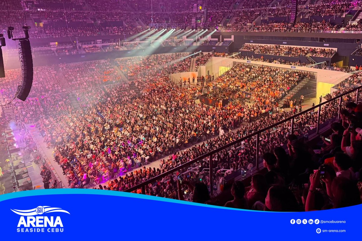 smcebuarena's tweet photo. To the thousands of fans who cheered, danced, and sang their hearts out—thank you for making this a night we'll never forget. You'll always be part of our core memories at SM Cebu Arena 💙✨

#SMCebuArena
#BINIAtSMCebuArena
#ChangingTheGameElevatingEntertainment https://t.co/w6gDQT23EG