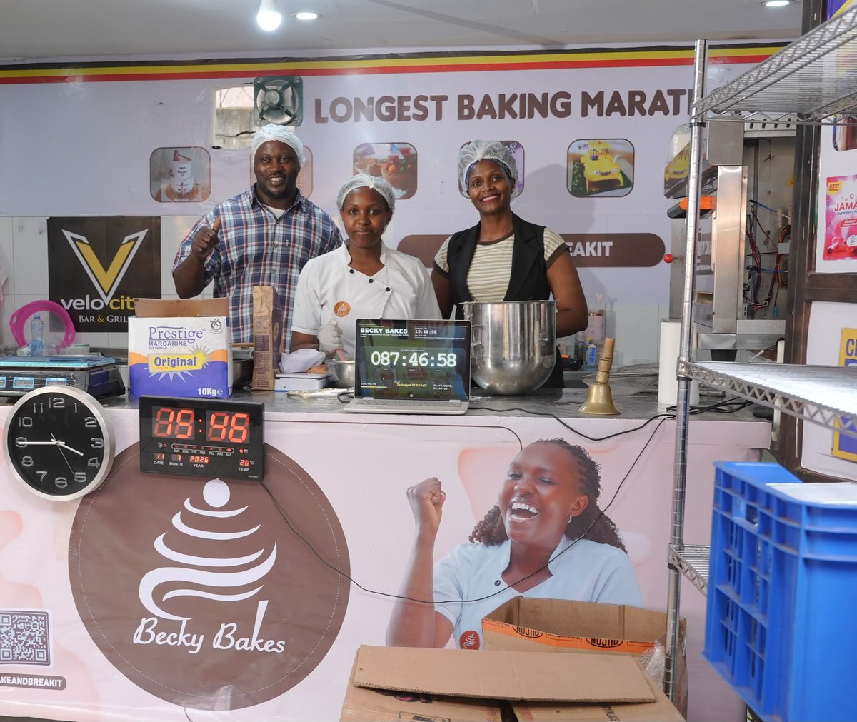 RogerKabanda's tweet photo. #Hon. Andrew Aja Baryayanga,MP kabale municipality rallies behind Kigezi’s Rebecca Karugaba of BeckyBakes as she hits 87 HOURS in her Guinness World Record attempt for Longest Baking Marathon!
Push for 100hrs, Rebecca! Kigezi & Uganda are with you
@BaryayangaAja @Parliament_Ug https://t.co/T9AcAAfbm7